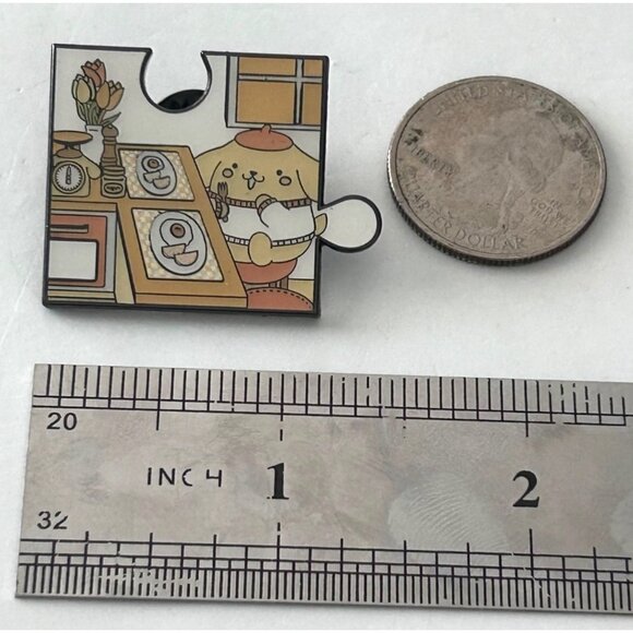 Loungefly Dog Sanrio 2023 Pompompurin Puzzle Piece Enamel Lapel Pin - Picture 2 of 3